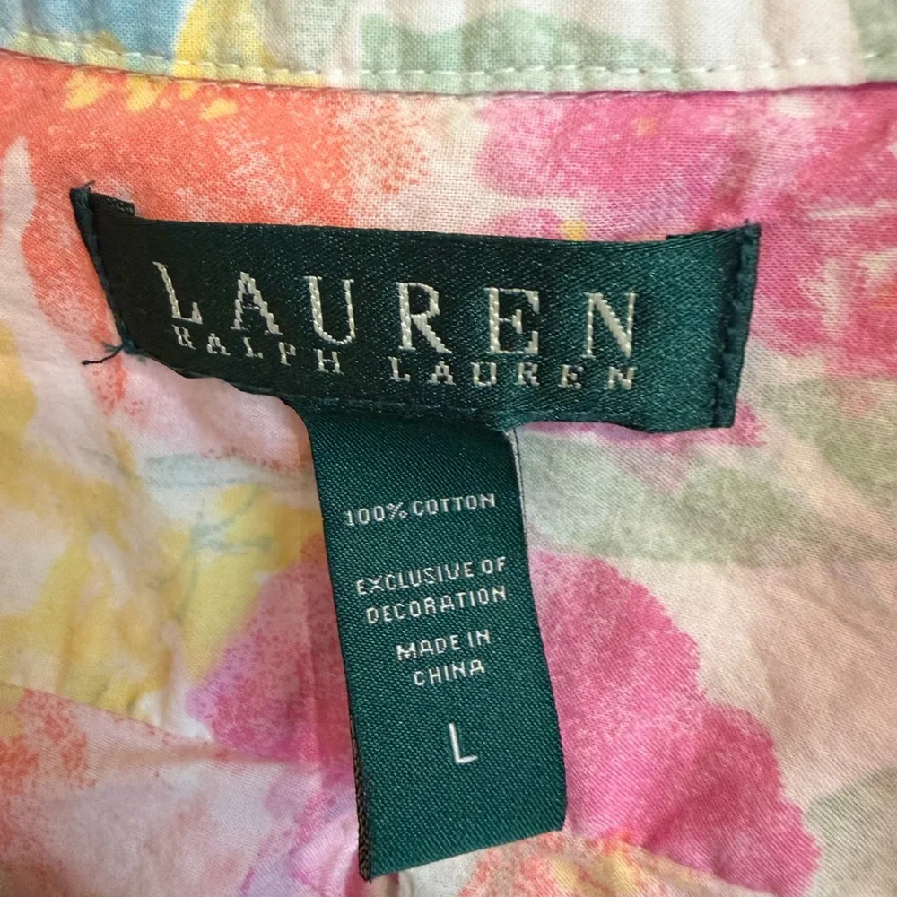 Lauren Ralph Lauren button down long line night shirt.